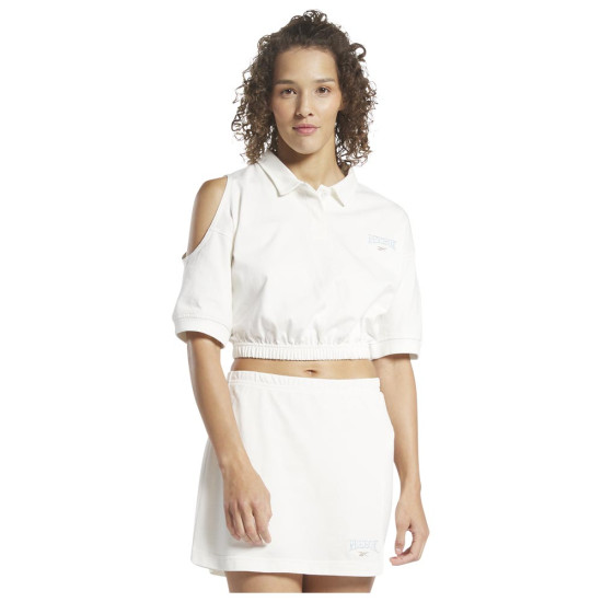 Reebok Γυναικεία κοντομάνικη μπλούζα CL Varsity Top Reebok Γυναικεία κοντομάνικη μπλούζα CL Varsity Top